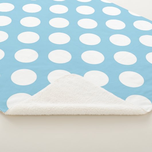 Couverture Sherpa Pois Bleus, Motif Pointe Polka, Points, Pointe (3/4)