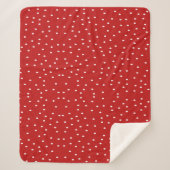 Couverture Sherpa Pois classique rouge et blanc (Devant)