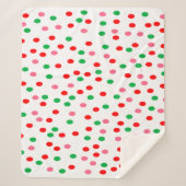 Couverture Sherpa Pois de Noël (Devant)