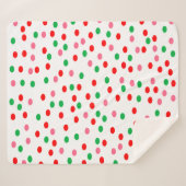 Couverture Sherpa Pois de Noël (Devant (Horizontal))