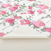 Couverture Sherpa Pois doux : Texture Florale d'été. (3/4)