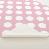 Couverture Sherpa Pois roses, Motif Pointe Polka, Points, Pointe (3/4)