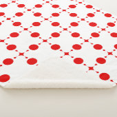 Couverture Sherpa Pois rouges, Motif à points polka, points, pointil (3/4)