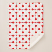Couverture Sherpa Pois rouges, Motif à points polka, points, pointil (Devant)