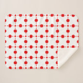 Couverture Sherpa Pois rouges, Motif à points polka, points, pointil (Devant (Horizontal))