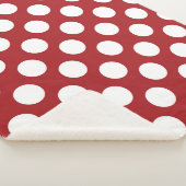 Couverture Sherpa Pois rouges, Motif à points polka, points, pointil (3/4)