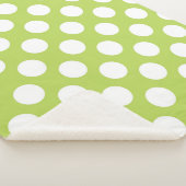 Couverture Sherpa Pois verts, Motif à points Polka, points, pointill (3/4)
