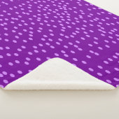 Couverture Sherpa Pois violets (3/4)