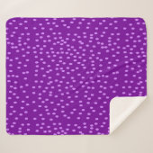 Couverture Sherpa Pois violets (Devant (Horizontal))