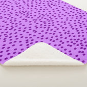 Couverture Sherpa Pois violets de lavande (3/4)