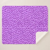 Couverture Sherpa Pois violets de lavande (Devant (Horizontal))