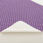Couverture Sherpa Pois violets modernes (3/4)