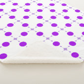 Couverture Sherpa Pois violets, Motif à points Polka, points, pointi (3/4)
