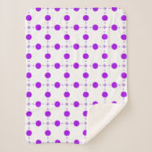 Couverture Sherpa Pois violets, Motif à points Polka, points, pointi (Devant)