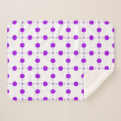 Couverture Sherpa Pois violets, Motif à points Polka, points, pointi (Devant (Horizontal))