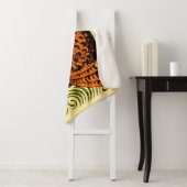 Couverture Sherpa Poisson Antique Carrelage Ancien art (En situation)