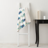 Couverture Sherpa Poisson bleu de natation Abstraite (En situation)