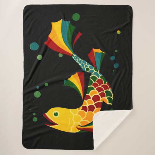 Couverture Sherpa poisson coloré ‘n bulles (Devant)