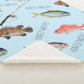 Couverture Sherpa Poisson d'eau salée - Nom du garçon Blanket- Poiss (3/4)