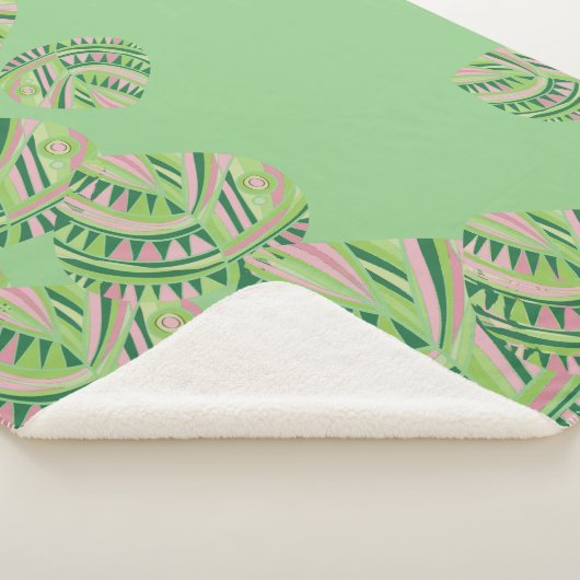 Couverture Sherpa Poisson Feuille Jazz V Mint Dusty Pink 4 (3/4)