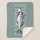 Couverture Sherpa Poisson graphique de pêche pour pêcheur (Devant)