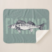 Couverture Sherpa Poisson graphique de pêche pour pêcheur (Devant (Horizontal))