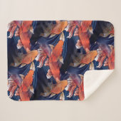 Couverture Sherpa Poisson japonais Koi (Devant (Horizontal))