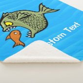 Couverture Sherpa Poisson taupe (3/4)