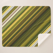 Couverture Sherpa Poissons et verge d'or Bande verte et jaune (Devant (Horizontal))