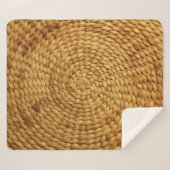 Couverture Sherpa Poitrine tissée : Authenticité Brown texturée (Devant (Horizontal))