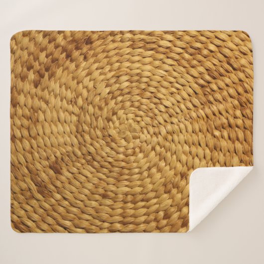 Couverture Sherpa Poitrine tissée : Authenticité Brown texturée (Devant (Horizontal))