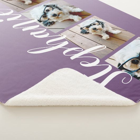 Couverture Sherpa Police manuscrite Ombre 4 Photos — PEUT MODIFIER L (3/4)