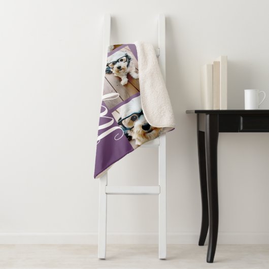 Couverture Sherpa Police manuscrite Ombre 4 Photos — PEUT MODIFIER L (En situation)