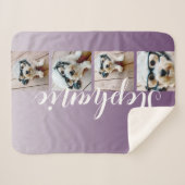 Couverture Sherpa Police manuscrite Ombre 4 Photos — PEUT MODIFIER L (Devant (Horizontal))