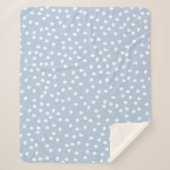 Couverture Sherpa Polka Dot Wrapper Papier bébé garçon bleu (Devant)