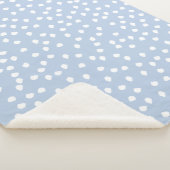 Couverture Sherpa Polka Dot Wrapper Papier bébé garçon bleu (3/4)