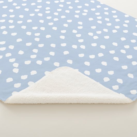 Couverture Sherpa Polka Dot Wrapper Papier bébé garçon bleu (3/4)