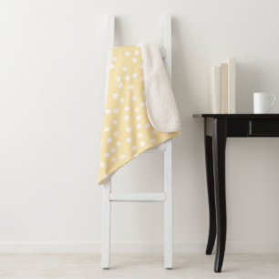 Couverture Sherpa Polka Dot Wrapper Papier bébé garçon Jaune
