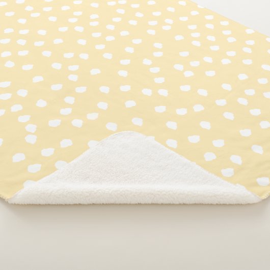Couverture Sherpa Polka Dot Wrapper Papier bébé garçon Jaune (3/4)