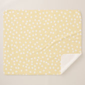 Couverture Sherpa Polka Dot Wrapper Papier bébé garçon Jaune (Devant (Horizontal))