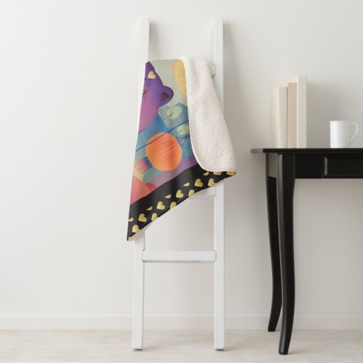 Couverture Sherpa POLLY PLUM chow dog (En situation)