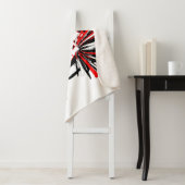 Couverture Sherpa 📣 pom-pom girl - Noir, Blanc et Rouge (En situation)