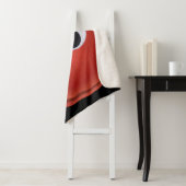 Couverture Sherpa Pomme rouge drôle avec yeux de googly (En situation)