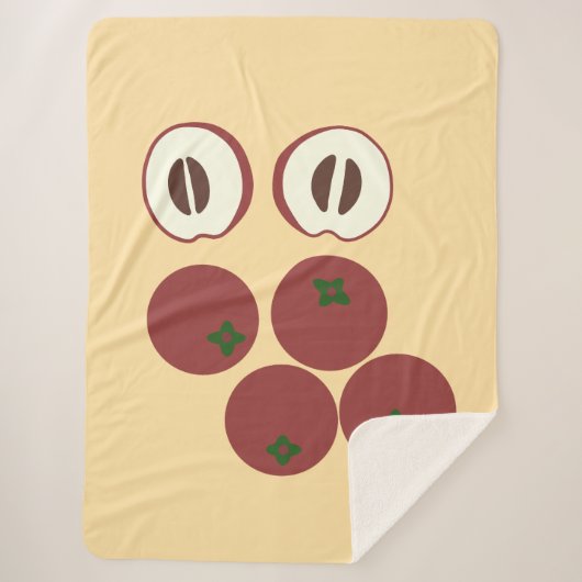 Couverture Sherpa Pomme Velours (Devant)
