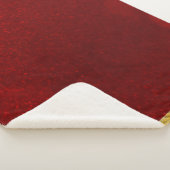 Couverture Sherpa Pommes de Caramel Rouge Or (3/4)