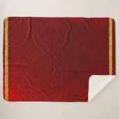 Couverture Sherpa Pommes de Caramel Rouge Or (Devant (Horizontal))