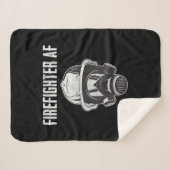 Couverture Sherpa Pompier AF | Masque gaz | Funny Firefighter (Devant (Horizontal))
