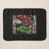 Couverture Sherpa Pompier Père Noël Feu Costume Feu Vilain (Devant (Horizontal))