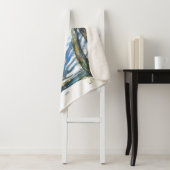 Couverture Sherpa Pont en hiver Peinture aquarelle (En situation)