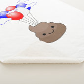 Couverture Sherpa Poo Emoji Voler Avec Ballons (3/4)